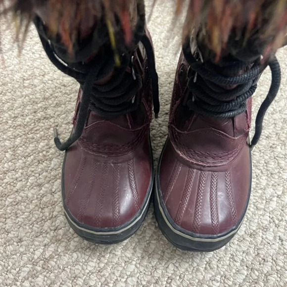 Sorel Joan of Arctic Faux Fur Waterproof Snow Boots in Red Wood - Picture 9 of 12
